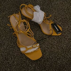 Golden Yellow lace up